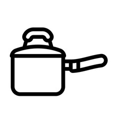 Saucepan Pot Cooking Line Icon