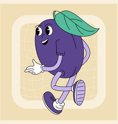 Vintage Groovy Plum Character