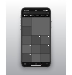 Design Template Instagram Dark Mode App Ui