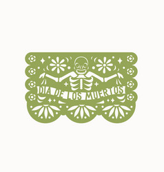 Mexican Papel Picado With Perforated Pattern