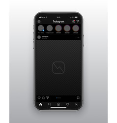 Design Template Instagram Dark Mode App Ui