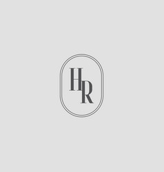 Initial Hr Wedding Monogram Logo Design