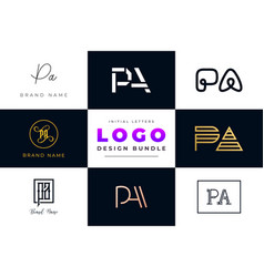 Initial Letters Pa Logo Design Bundle