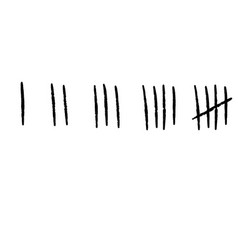 Tally Marks Prison Sticks Lines Counter On Wall