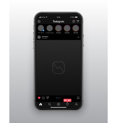 Design Template Instagram Dark Mode App Ui