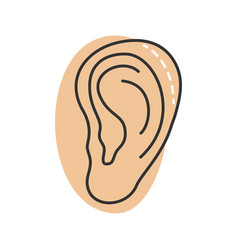 Ear Plastic Surgery Color Icon