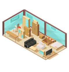 Furniture Store Isometric Composition