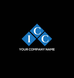 Icc Letter Logo Design On Black Background