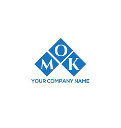 Mok Letter Logo Design On White Background