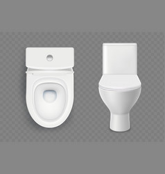 Toilet Bowl Realistic Template Isolated