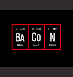 Bacon - Periodic Table Of Elements On Black