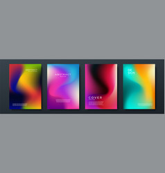 Blurred Backgrounds Set With Modern Abstract