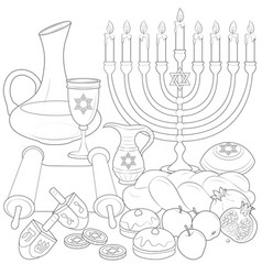 Happy Hanukkah Black And White Art Therapy