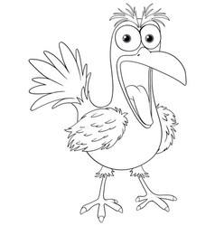 Crazy Bird Cartoon