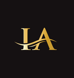 Creative Ia Letter With Luxury Concept