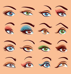 Eye Makeup Icons Set