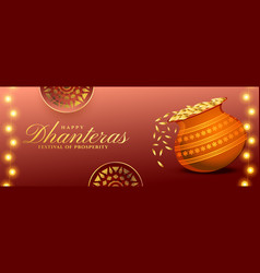 Happy Dhanteras Event Banner Celebrate