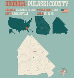 Map Pulaski County In Georgia