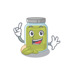 Mascot Cartoon Concept Pumpkin Seed Butter In One