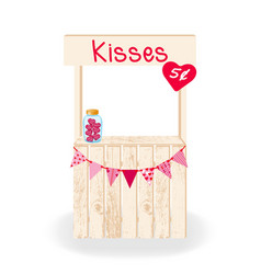 Decorated Kissing Booth Isolated On White