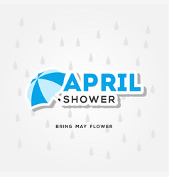 April Showers Design For Banner Or Background