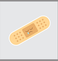 Cry And Sad Band Aid Medical Plasters Flat