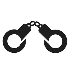 Handcuffs Black Icon Arrest Symbol Criminal Sign