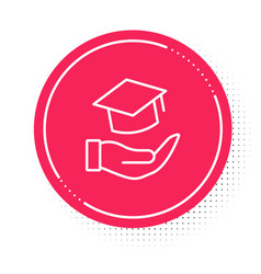 White Line Education Grant Icon Isolated On