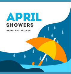 April Showers Design For Banner Or Background