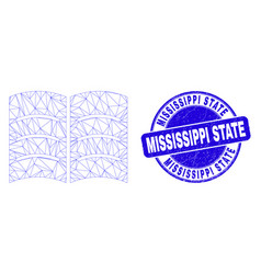 Blue Distress Mississippi State Seal And Web