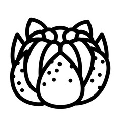 Clementine Mandarin Line Icon