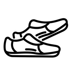 Leather Shoes Nordic Walking Icon Outline Style