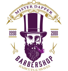 Mister Dapper Barbershop Gentle Man With Smoking