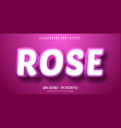 Rose Pink Style Editable Text Effect