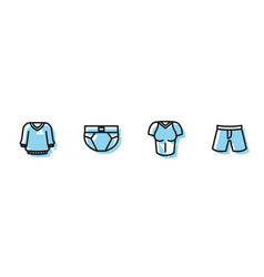 Set Line T-shirt Sweater Men Underpants