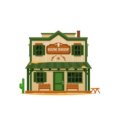 Western Wild West Town Cowboy Gun Shop Building