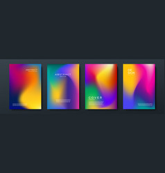 Blurred Backgrounds Set With Modern Abstract