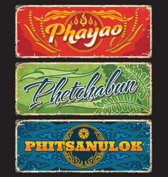 Phayao Phetchabun And Phitsanulok Province Plates