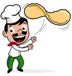 Chef Throwing Pizza Dough