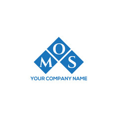 Mos Letter Logo Design On White Background