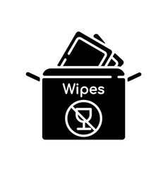 Alcohol Free Wipes Black Glyph Icon