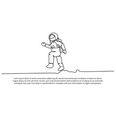 Continuous Line Design Of Spaceman Travel