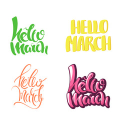 Hello March Lettering Collection