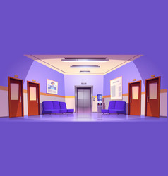 Hospital Corridor Interior Door Background