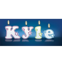 Kyle Written With Burning Candles