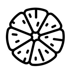 Peeled Clementine Slice Line Icon