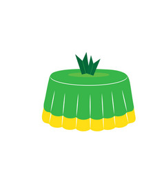 Pudding Pandan Leaf Icon Template