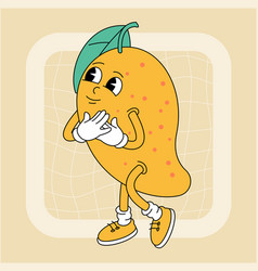 Vintage Groovy Mango Character