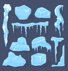 Winter Icicles Snow Ice Cap Frosted Crystal Cube