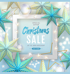 Winter Sale Poster With Christmas Decorations